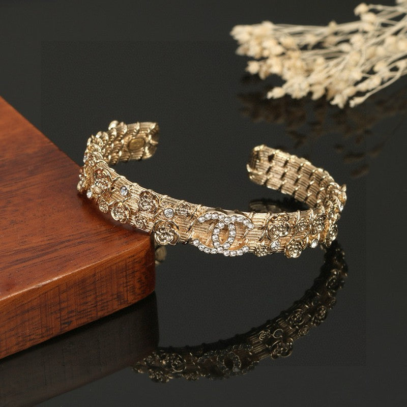 Chanel Flower Diamond Cuff Bracelet