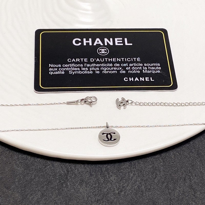 Chanel Round Logo Necklace