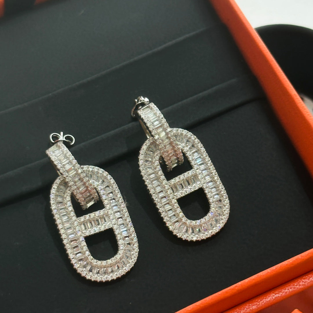 Hermes Diamond Earrings