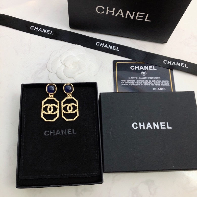Chanel Perfume Bottle Earrings - 18K Yellow Gold