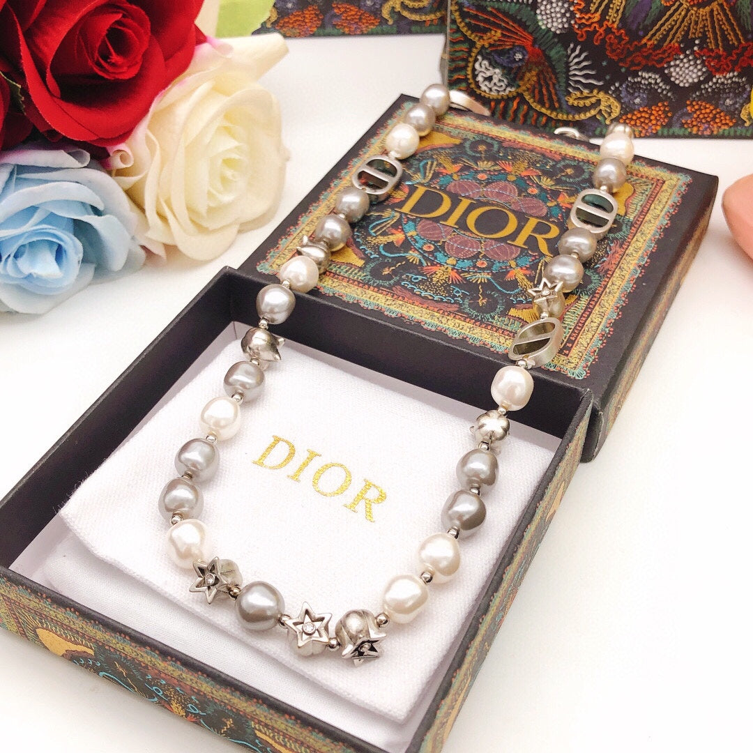 Dior Pearls And Stars Necklace