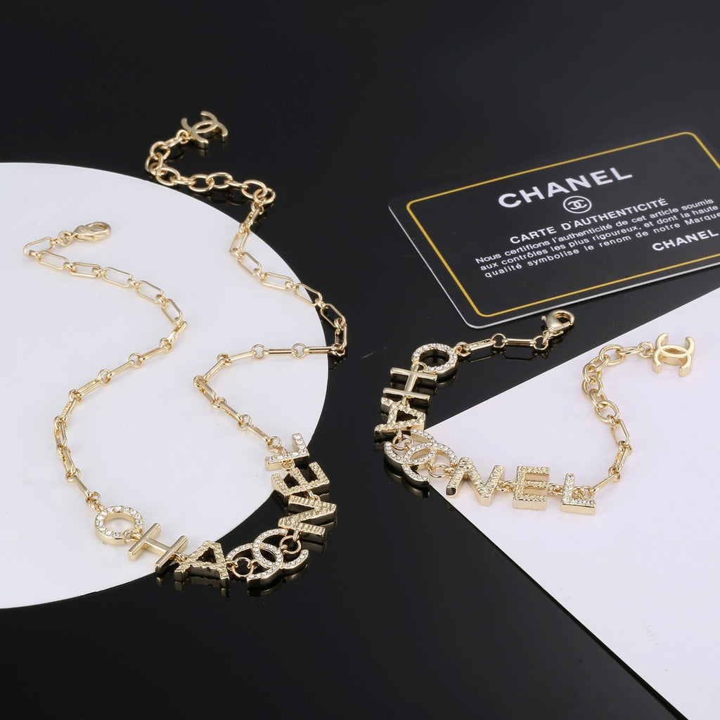 Chanel Script Chain Necklace