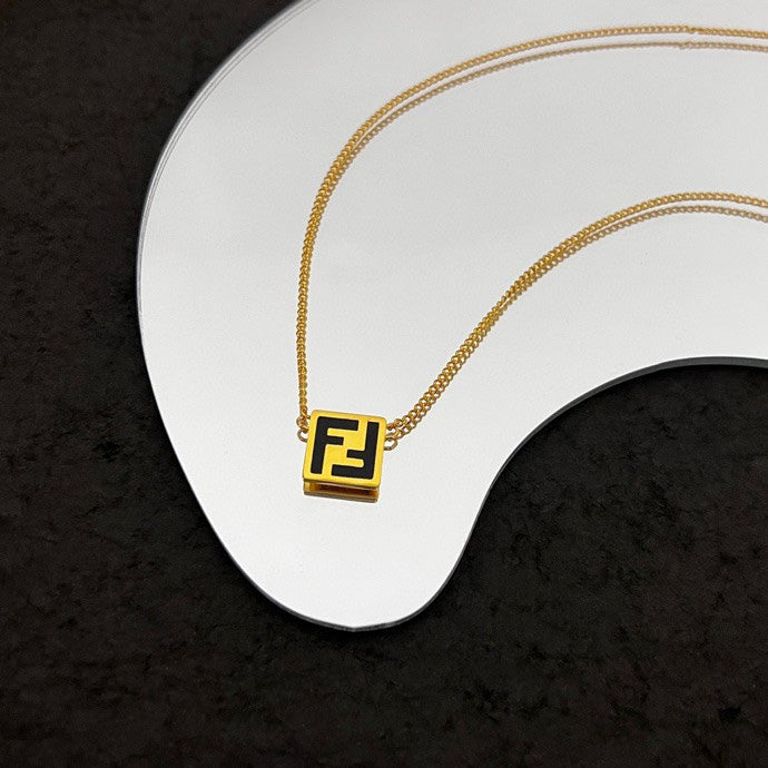 Fendi Forever Black Necklace - 18K Gold