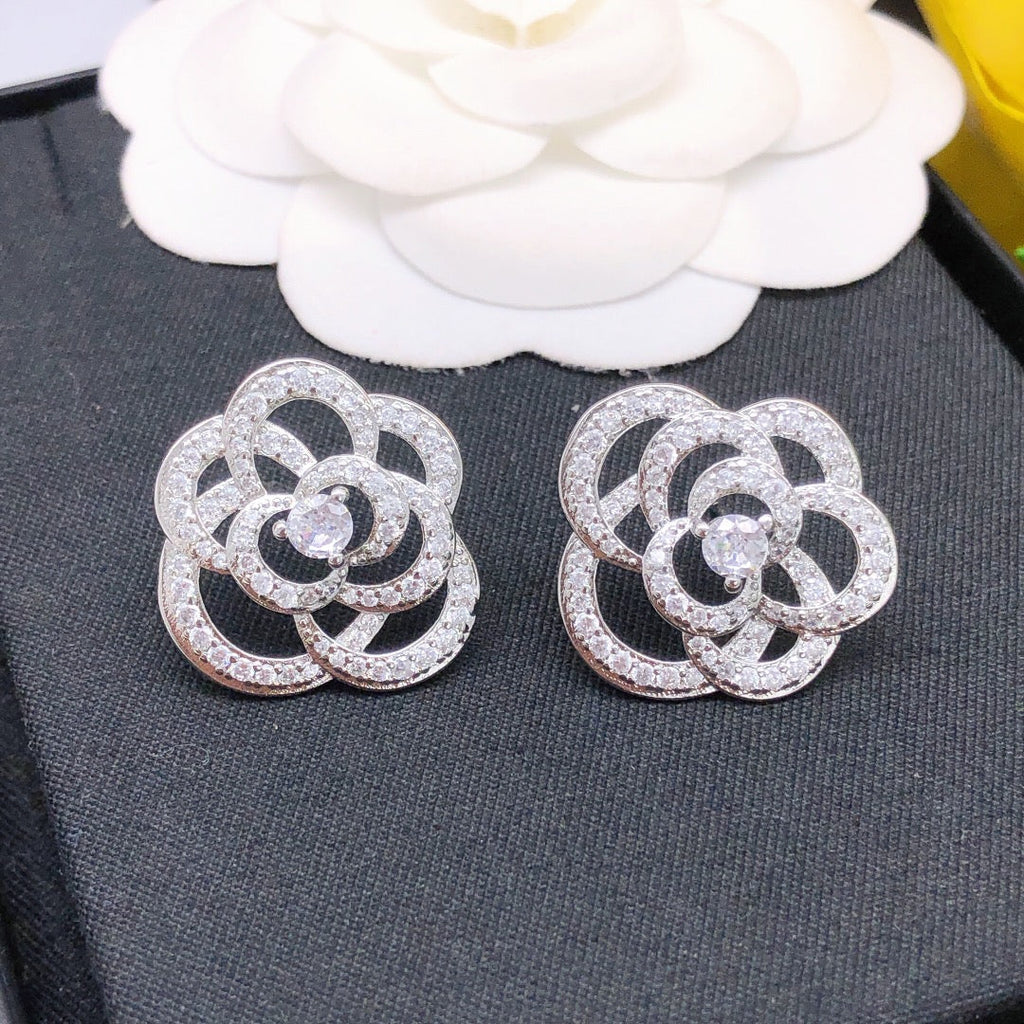 Chanel Camellia Diamond Earrings