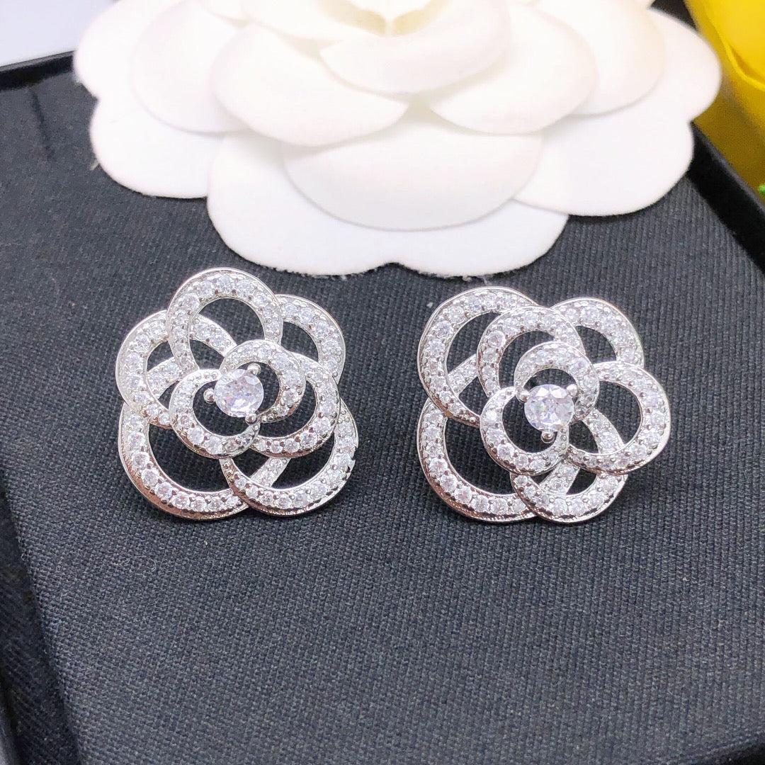 Chanel Camellia Diamond Earrings