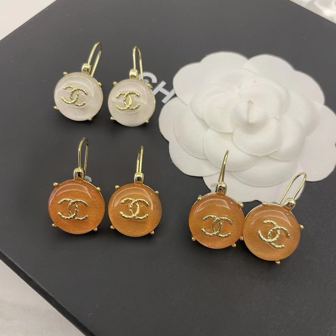 Chanel Crystal Earrings - 18K Yellow Gold