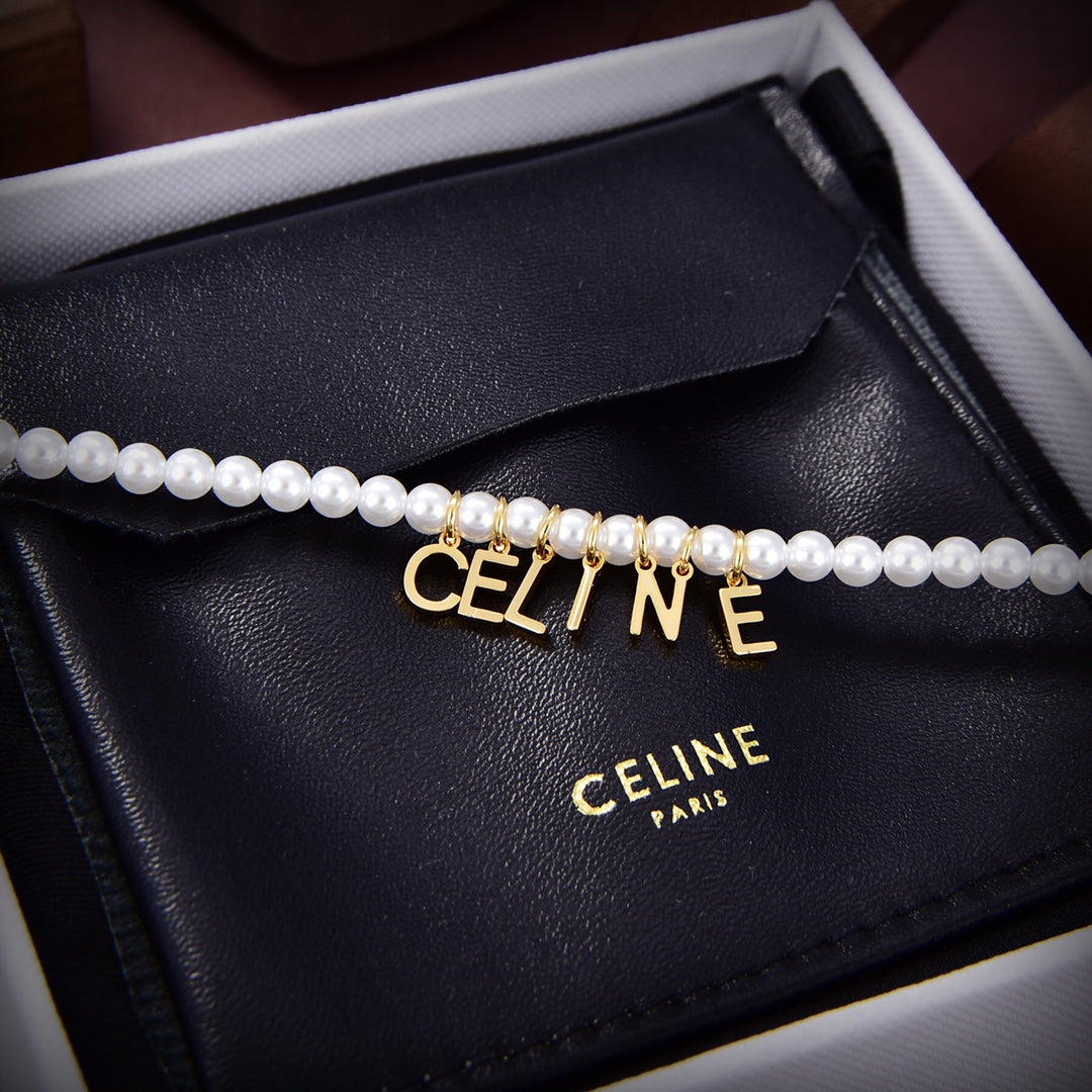 Celine Triomphe Paris Pearl Necklace