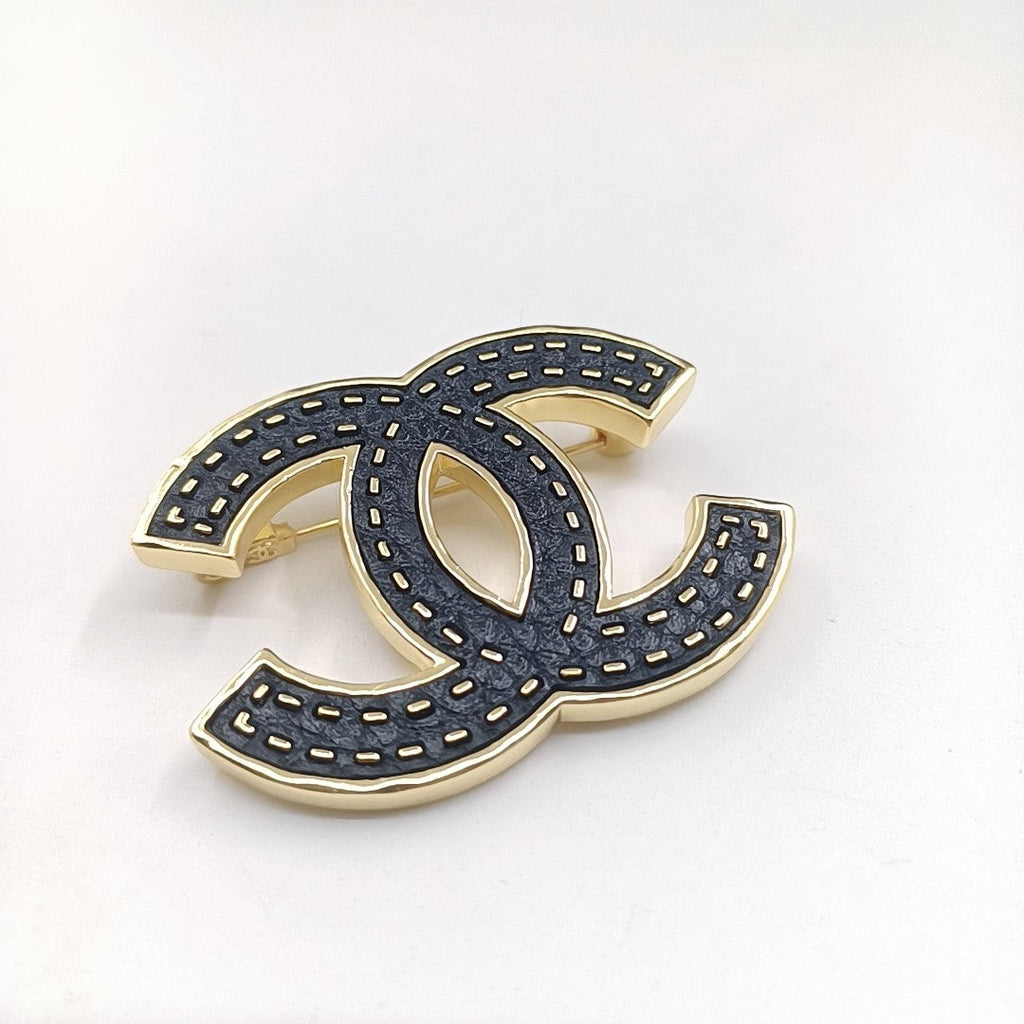 Chanel Black Brooch