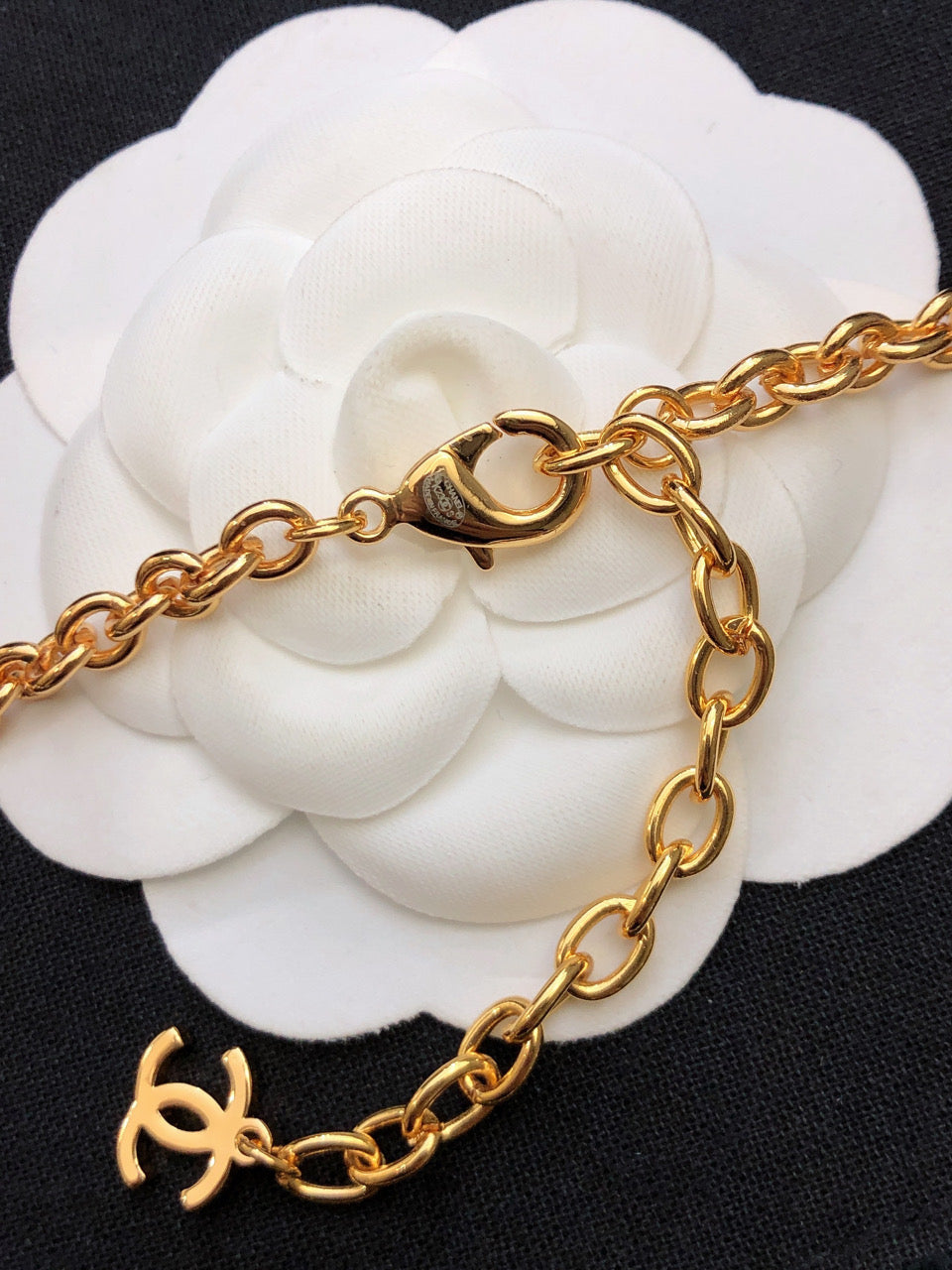 Chanel Pink Flowers Necklace
