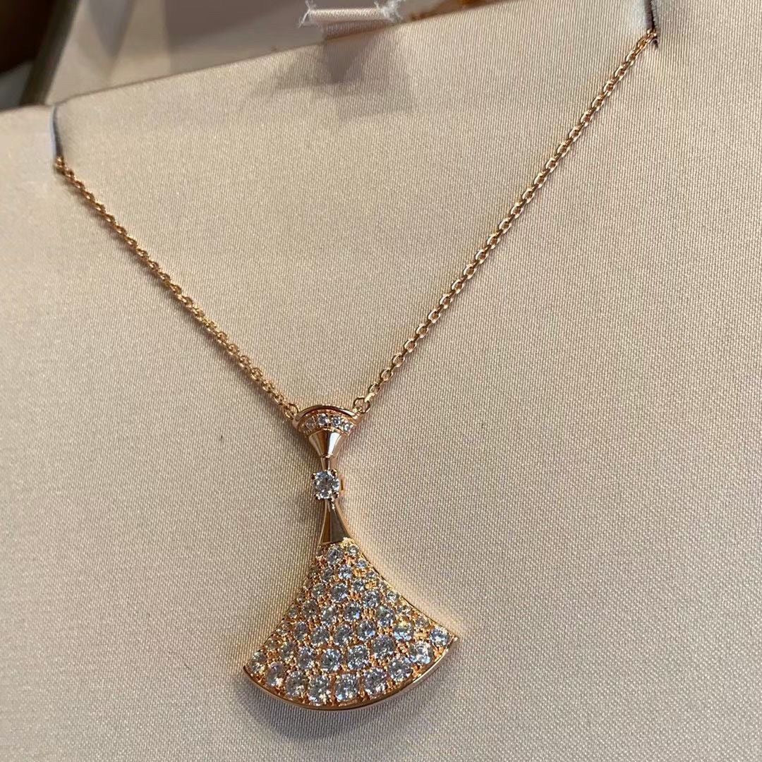 Bvlgari Dream Pave Diamond Necklace - 18K Gold