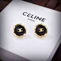 Celine Triomphe Pearl Earrings - 18K Yellow Gold