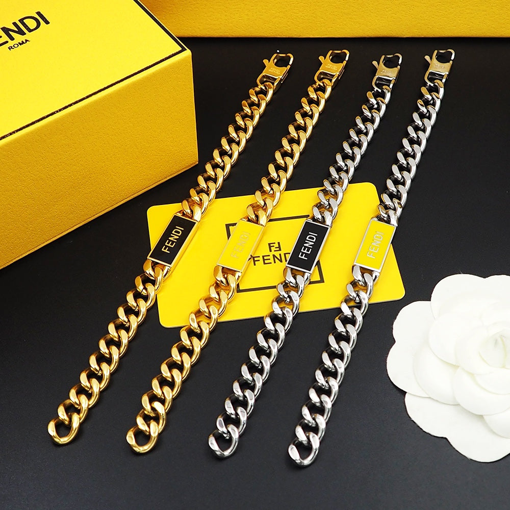 Fendi Chain Bracelet - 18K White Gold