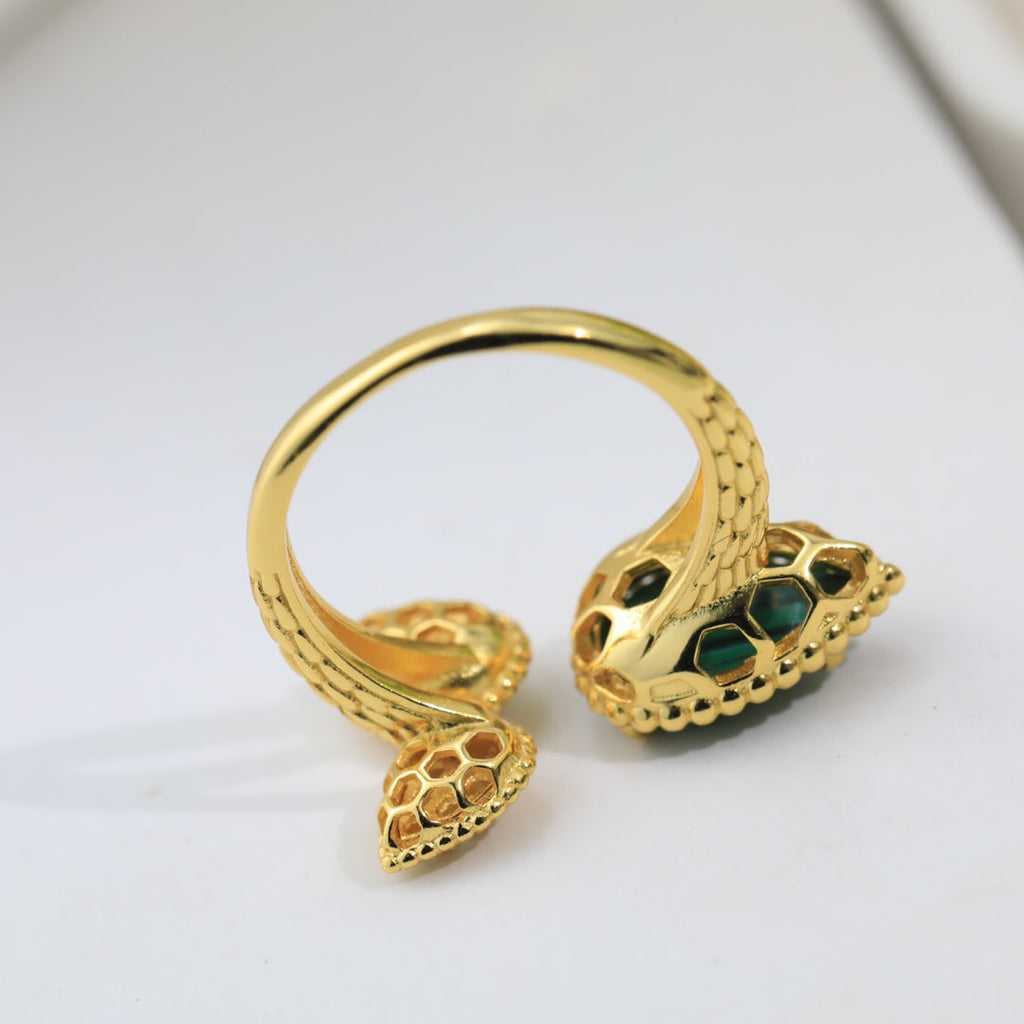 Serpent Boheme Moissanite Ring - 18K White Gold