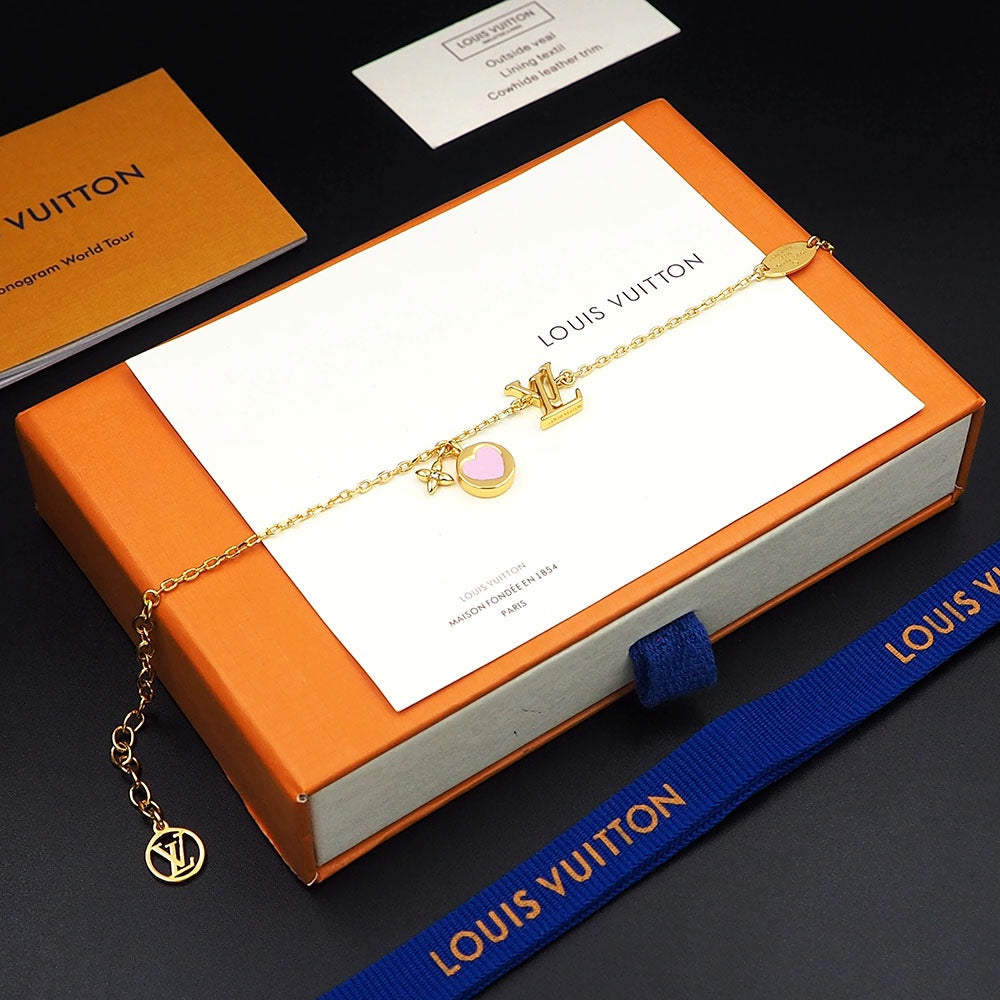 Louis Vuitton Iconic Pink Heart Bracelet