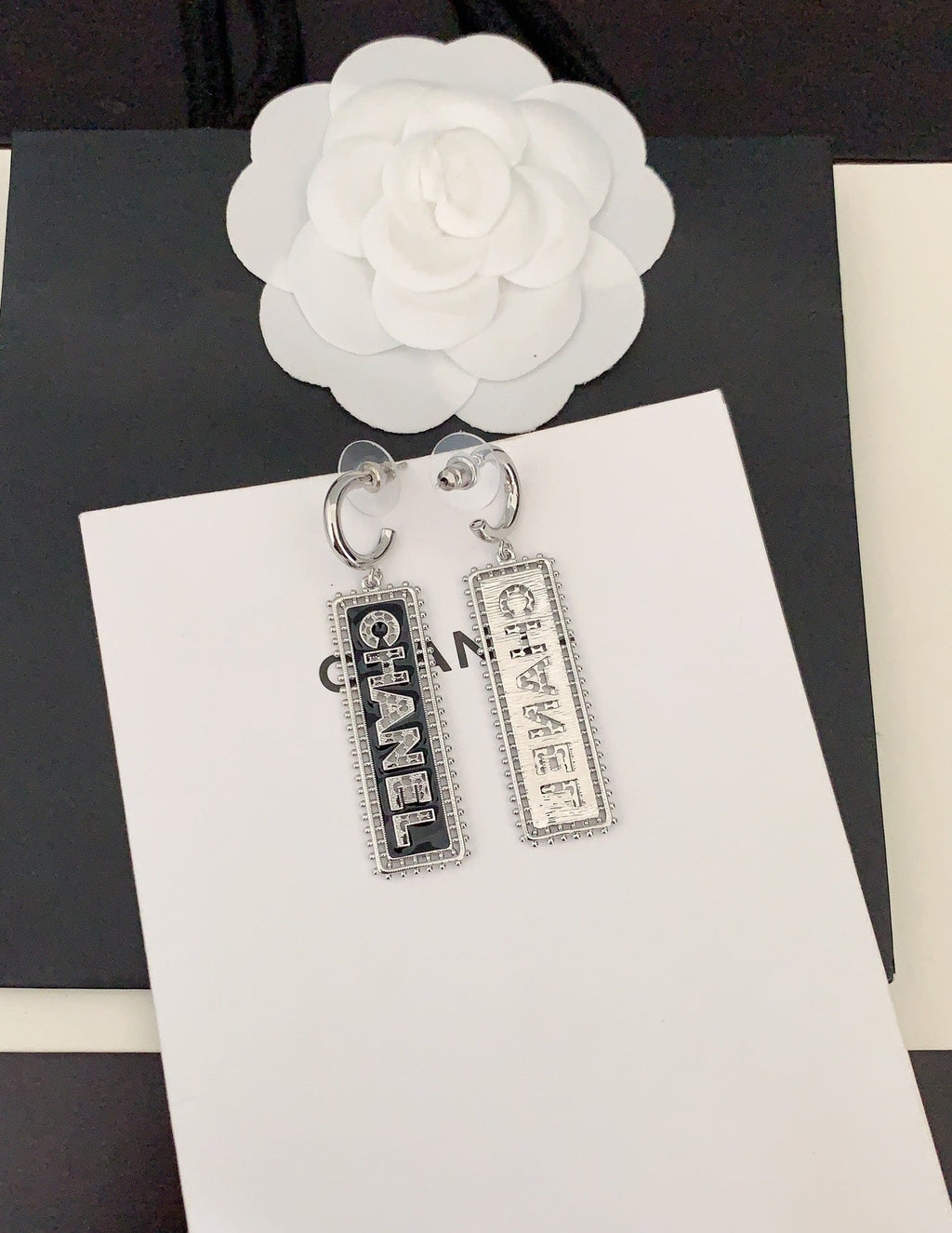 Chanel Typo Drop Earrings - 18K Gold