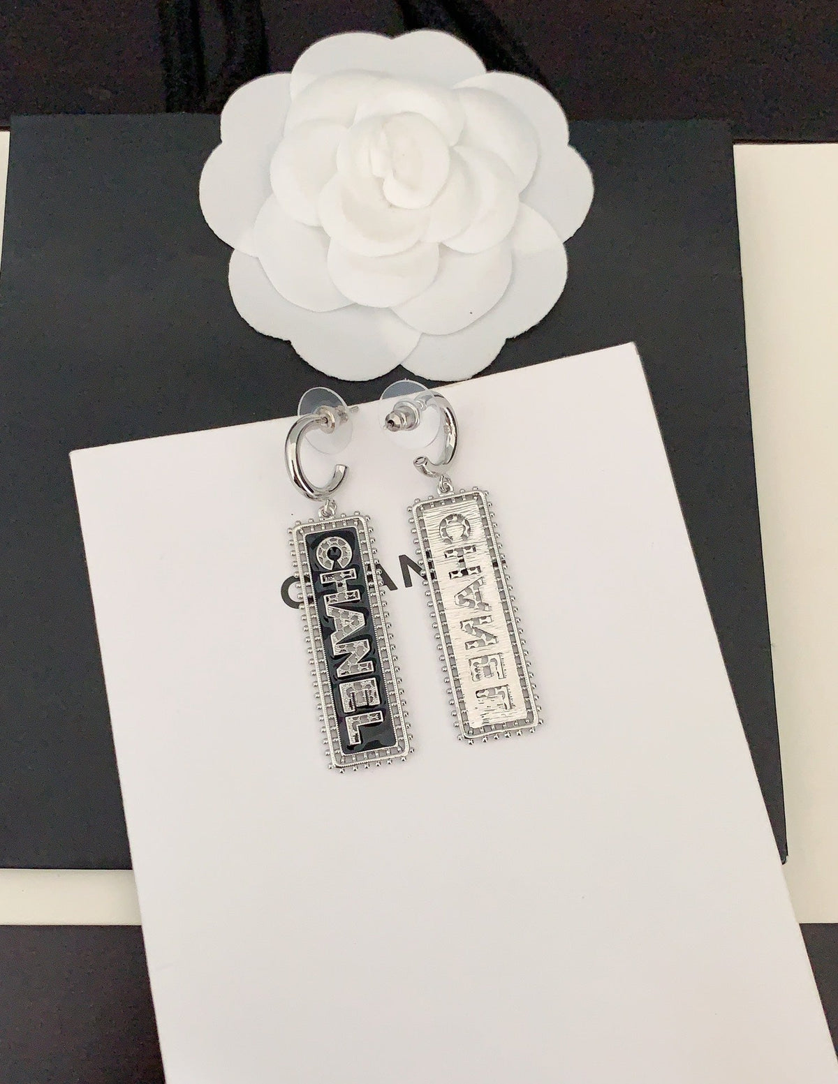 Chanel Typo Drop Earrings - 18K Gold