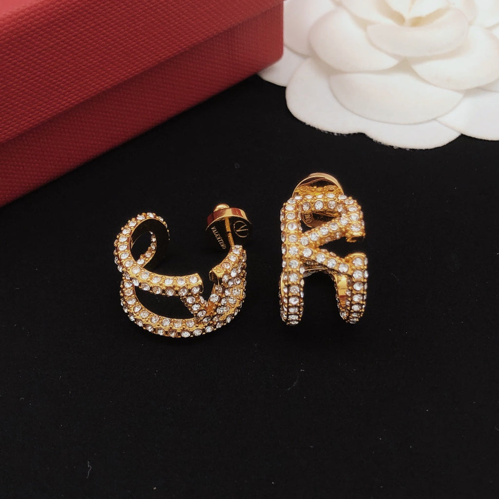Valentino Diamonds Open Earrings - 18K Yellow Gold