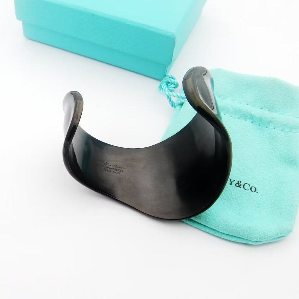Tiffany Elsa Peretti Small Bone Cuff Black Bracelet