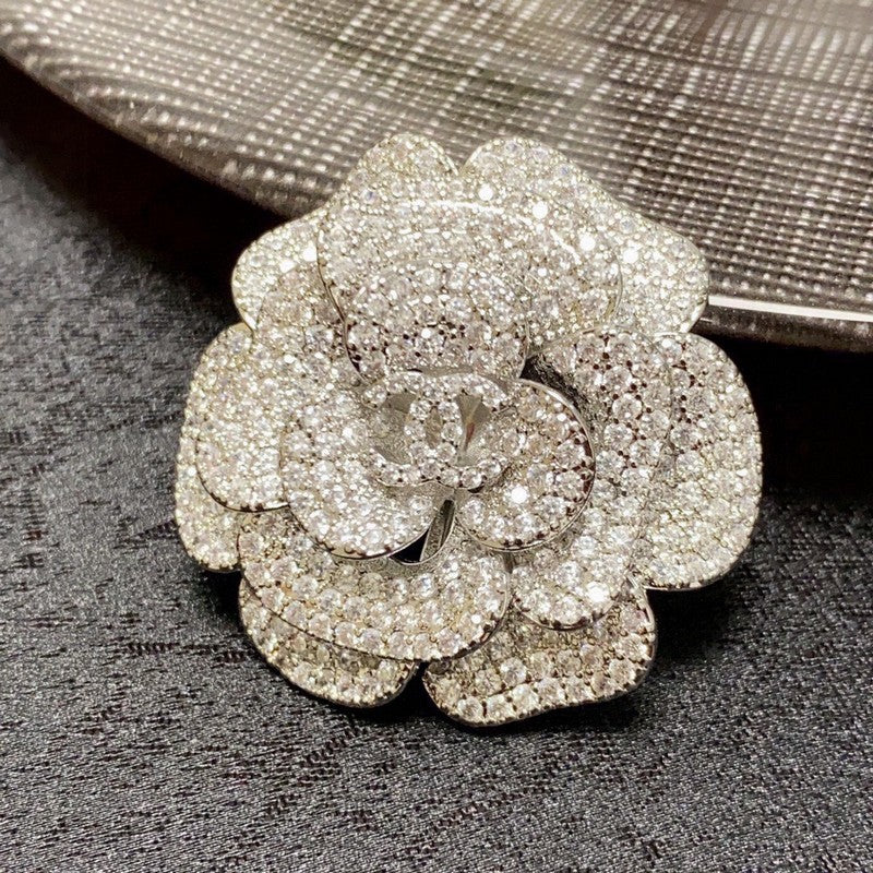 Chanel Full Diamond Camellia Brooch