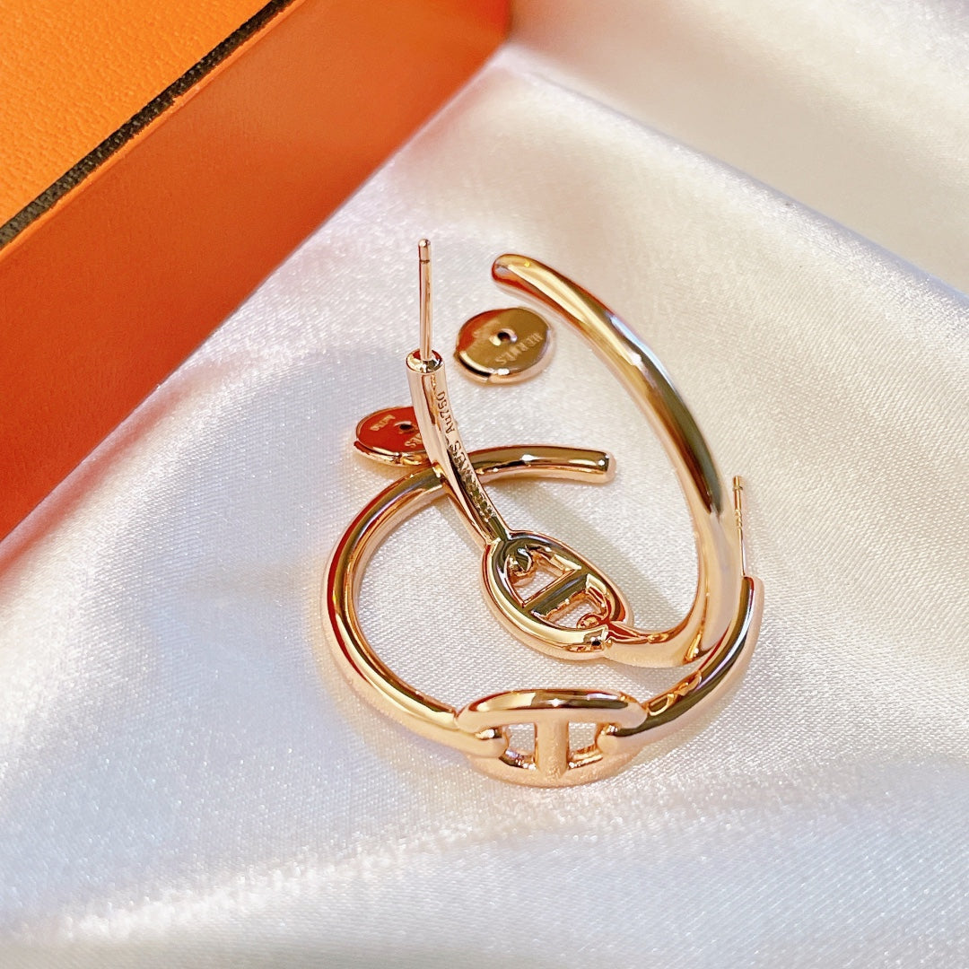 Hermes Chaine D'Ancre Earrings