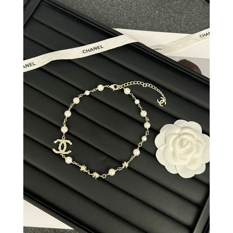 Chanel White Pearl Necklace