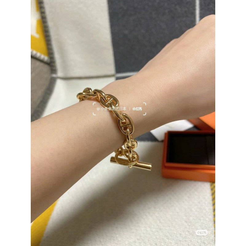 Hermes Chaine d'Ancre Enchainee Bracelet - 18K Gold
