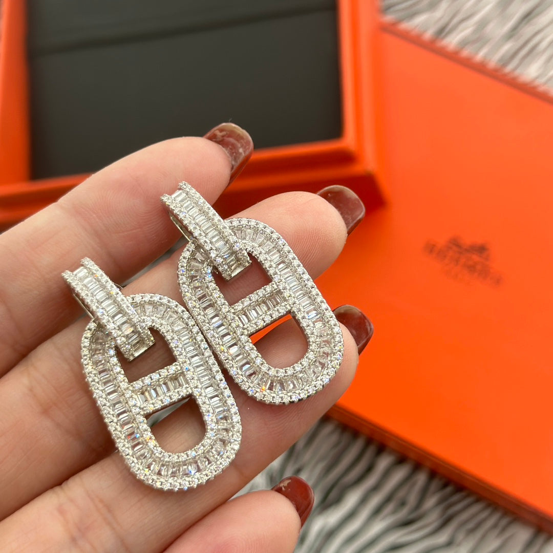 Hermes Diamond Earrings