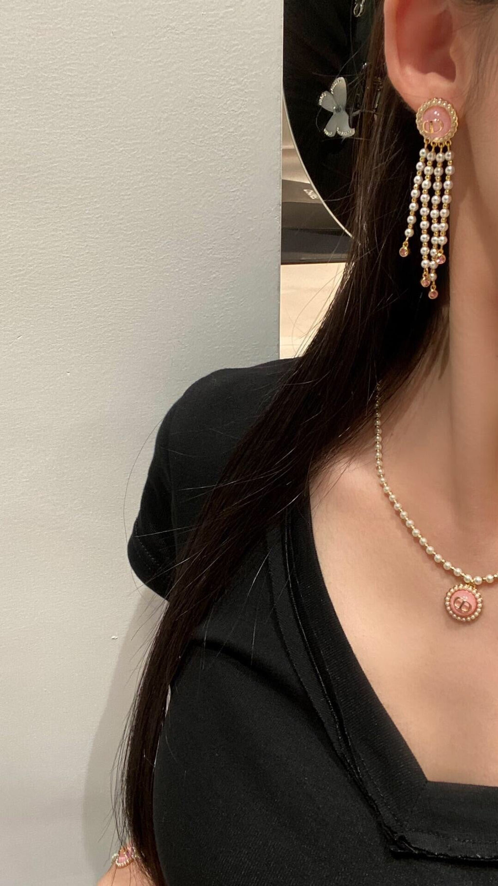Dior Petit CD Tassel Earrings