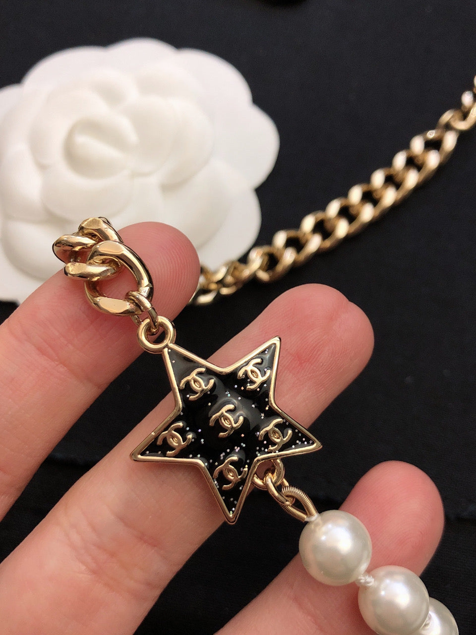 Chanel Star Pearl Necklace