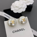 Chanel Pearl Gold Round Earrings - 18K Yellow Gold