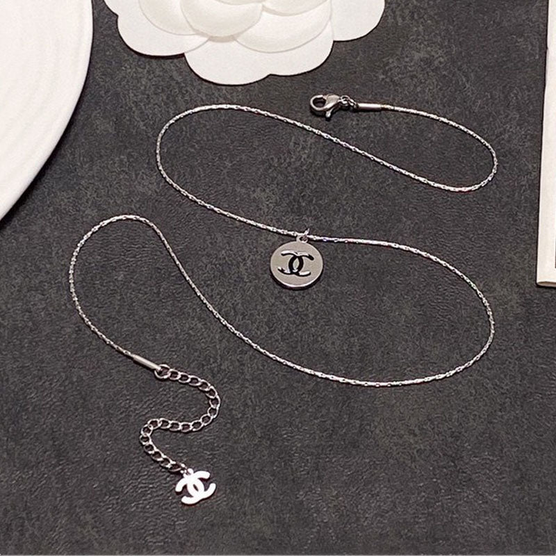 Chanel Round Logo Necklace