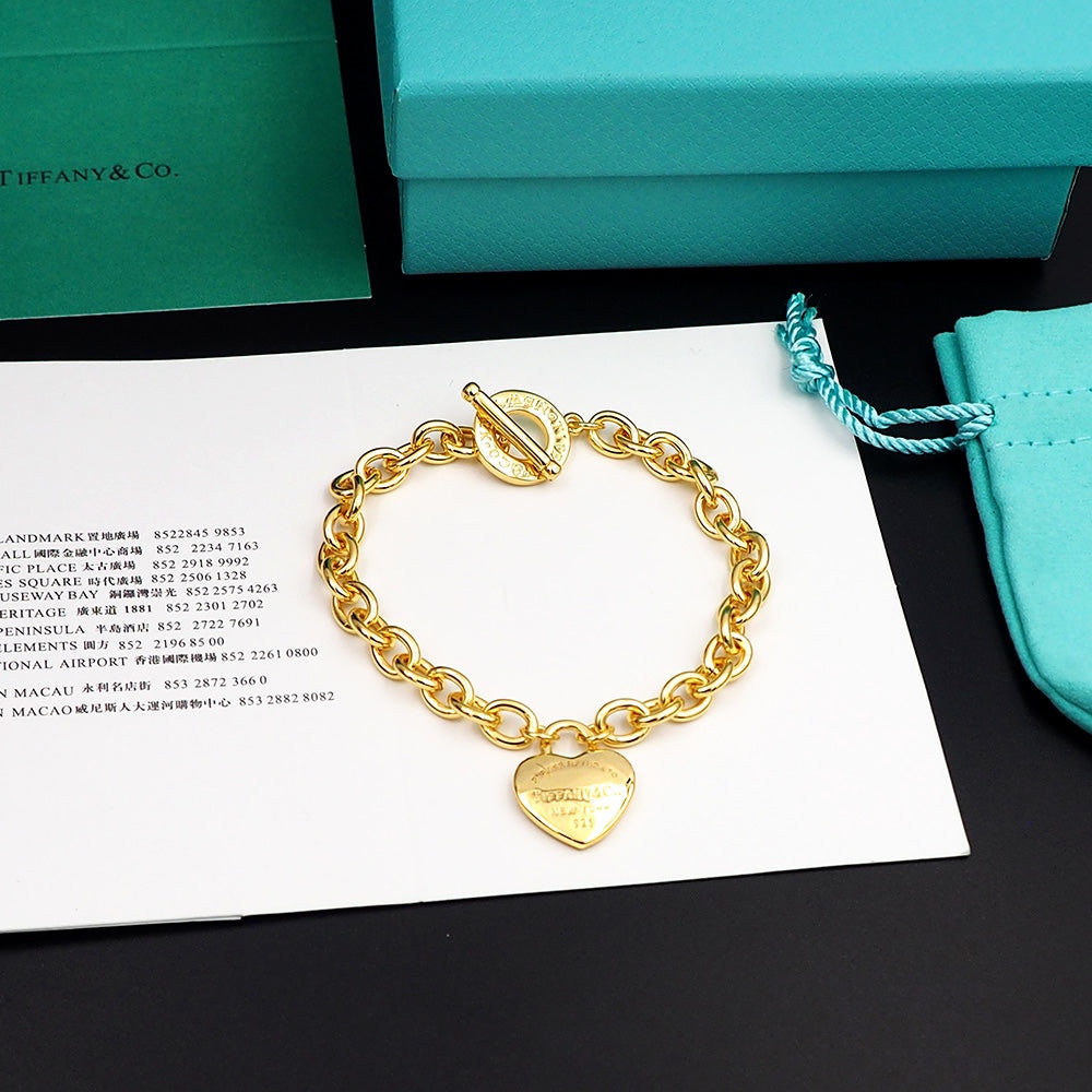 Tiffany Tag Chain Bracelet - 18K Gold