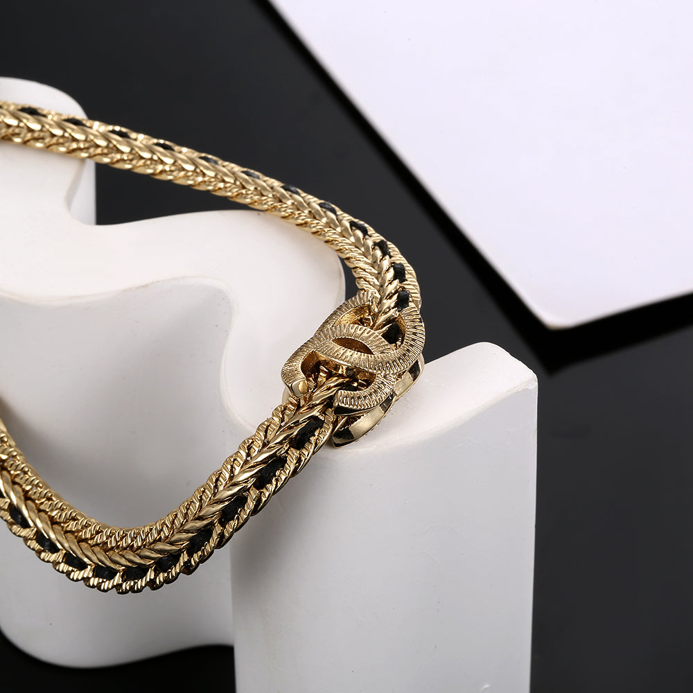 Chanel Strass Chain Choker Necklace