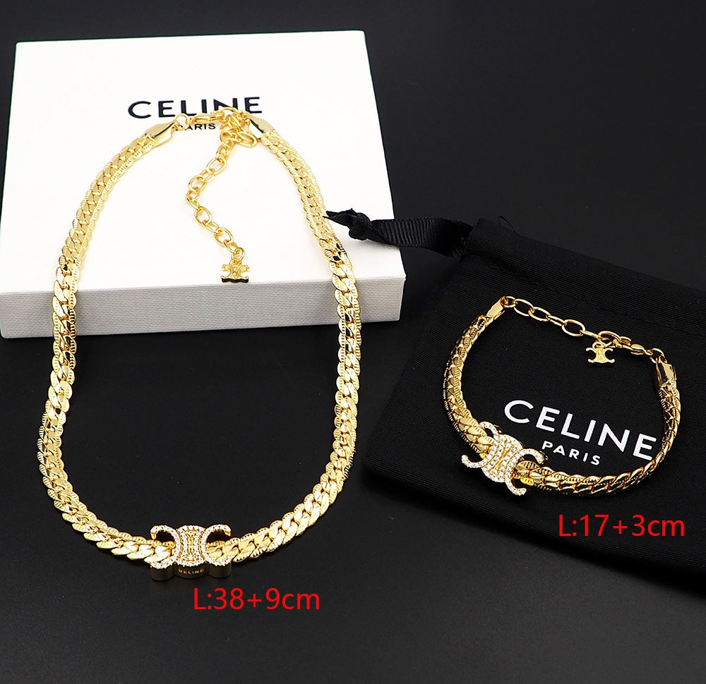 Celine Triomphe Diamond Necklace