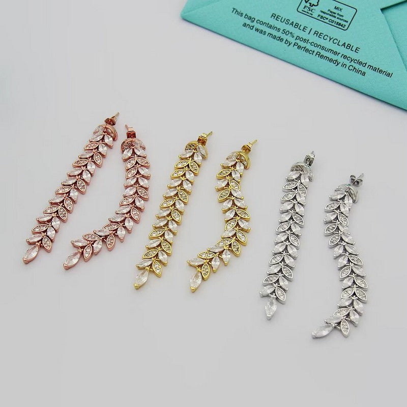 Tiffany Victoria Diamond Vine Drop Earrings - 18K Gold