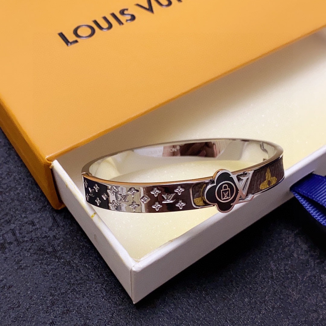 Louis Vuitton Leather Lock Bracelet