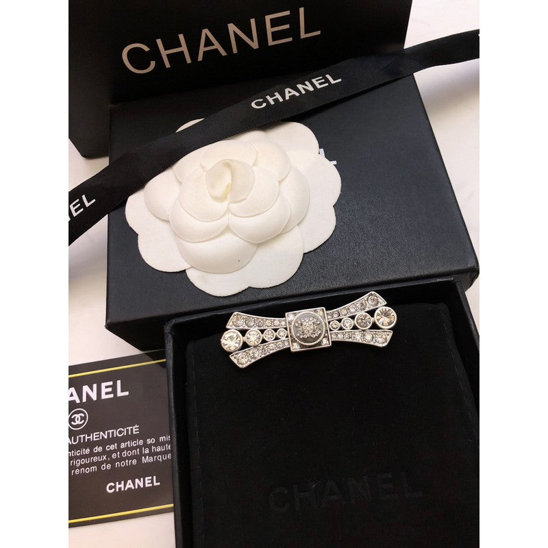 Chanel Bow Tie Diamond Brooch