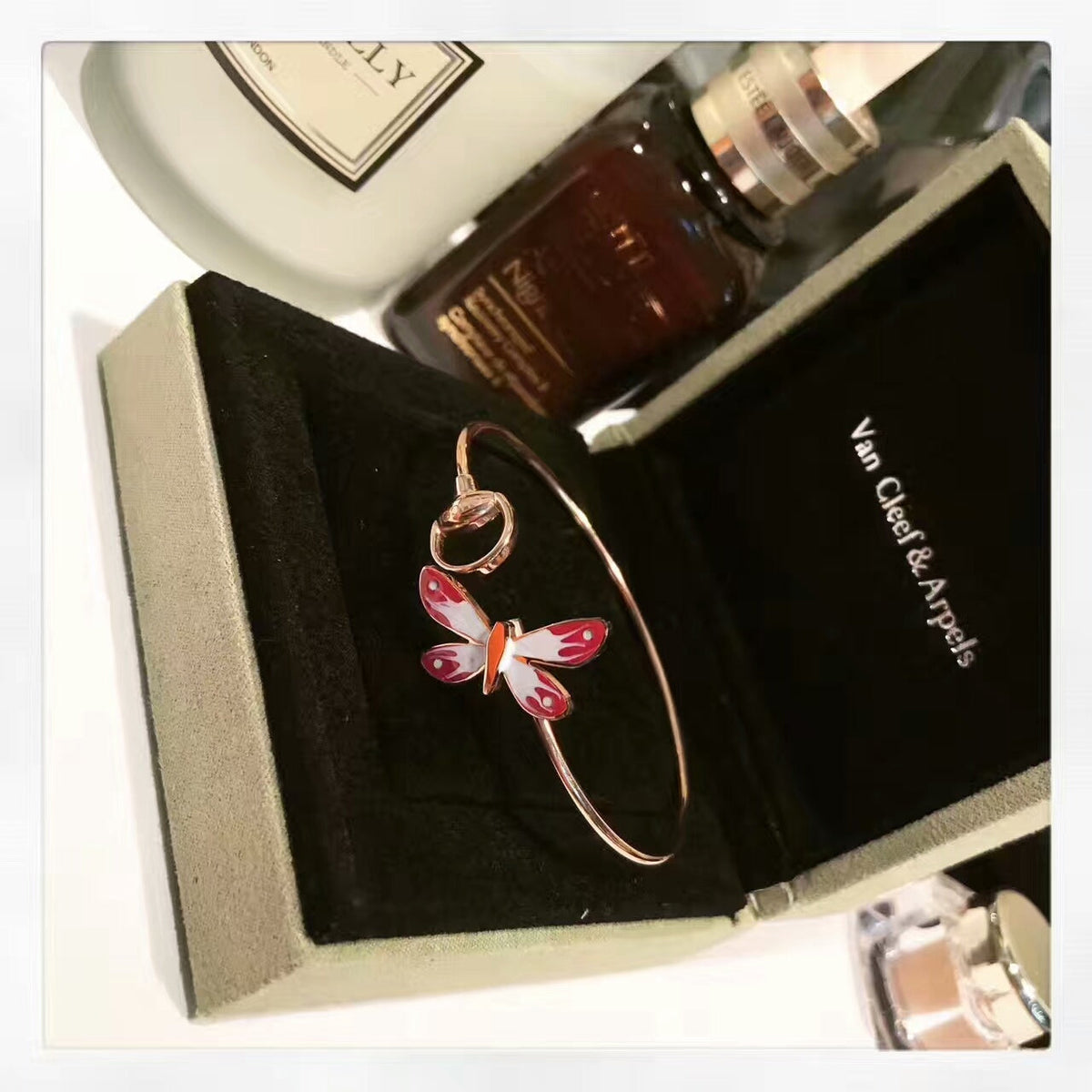 Gucci Double G Flora Bangle Bracelet