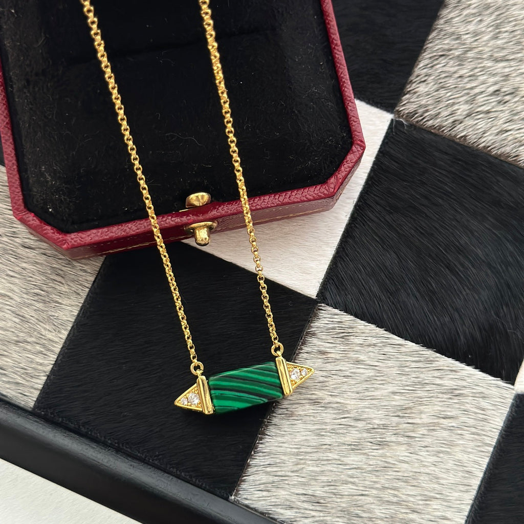 Les Berlingots De Malachite Necklace