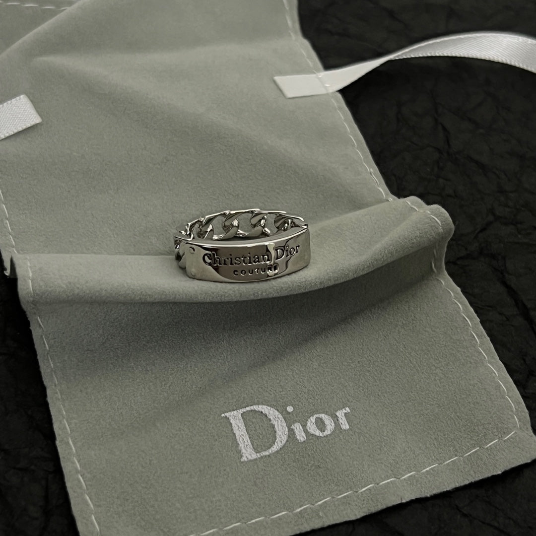 Dior Couture Chain Link Ring - 18K White Gold