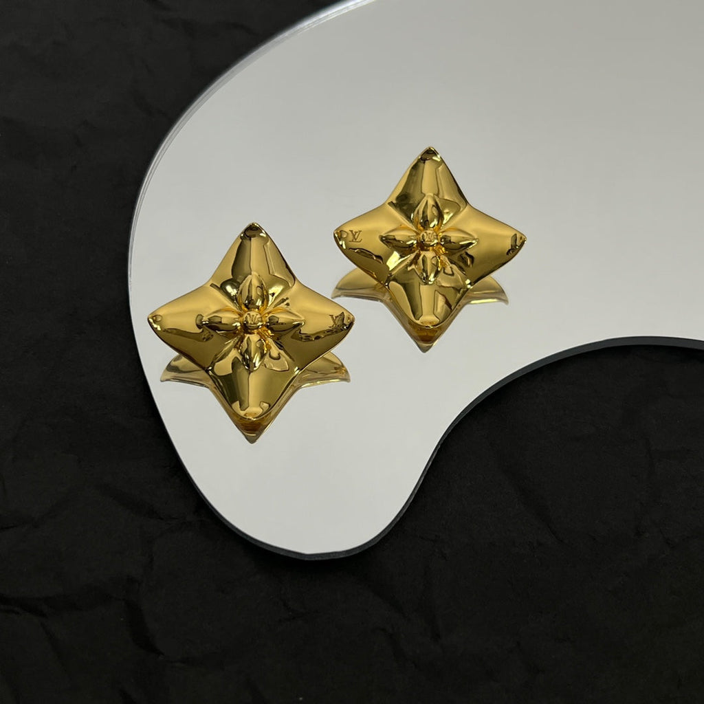 Louis Vuitton Futura Earrings - 18K Yellow Gold