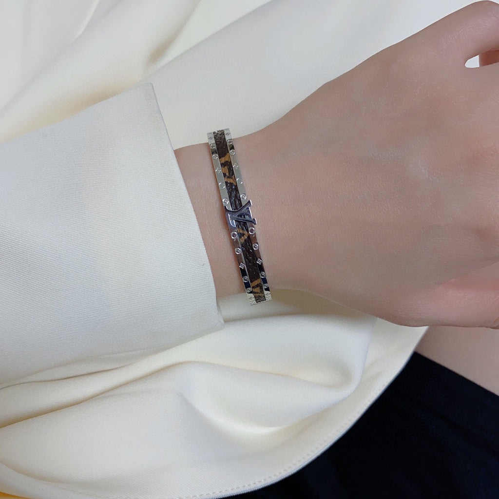 Louis Vuitton Leather Vintage Bracelet