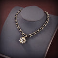 Chanel Leather Choker Necklace