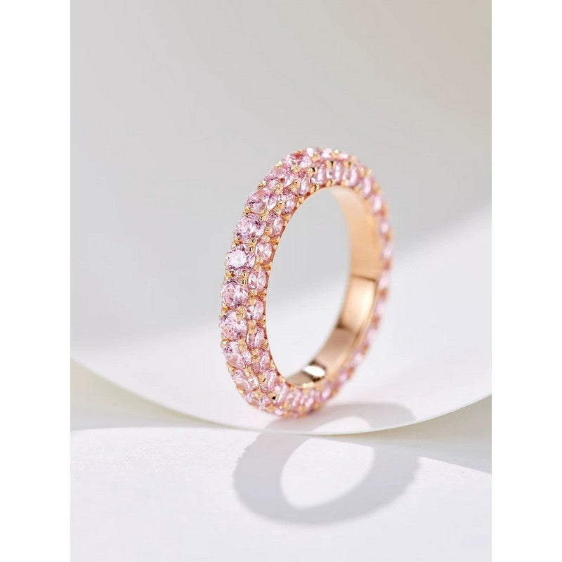 Tiffany Pink Crystal Ring - 18K Rose Gold
