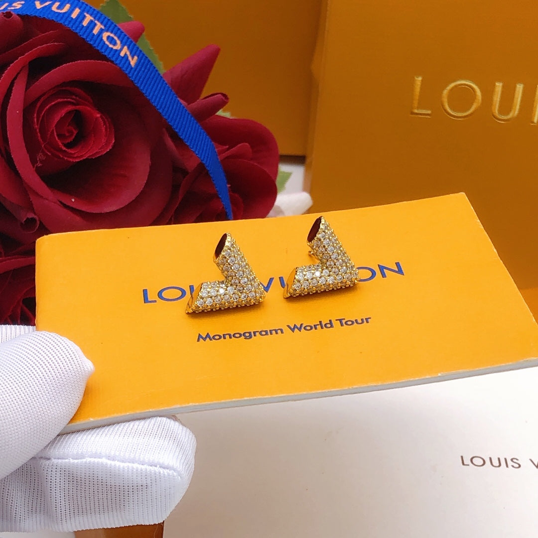 Louis Vuitton Diamond Earrings - 18K Yellow Gold