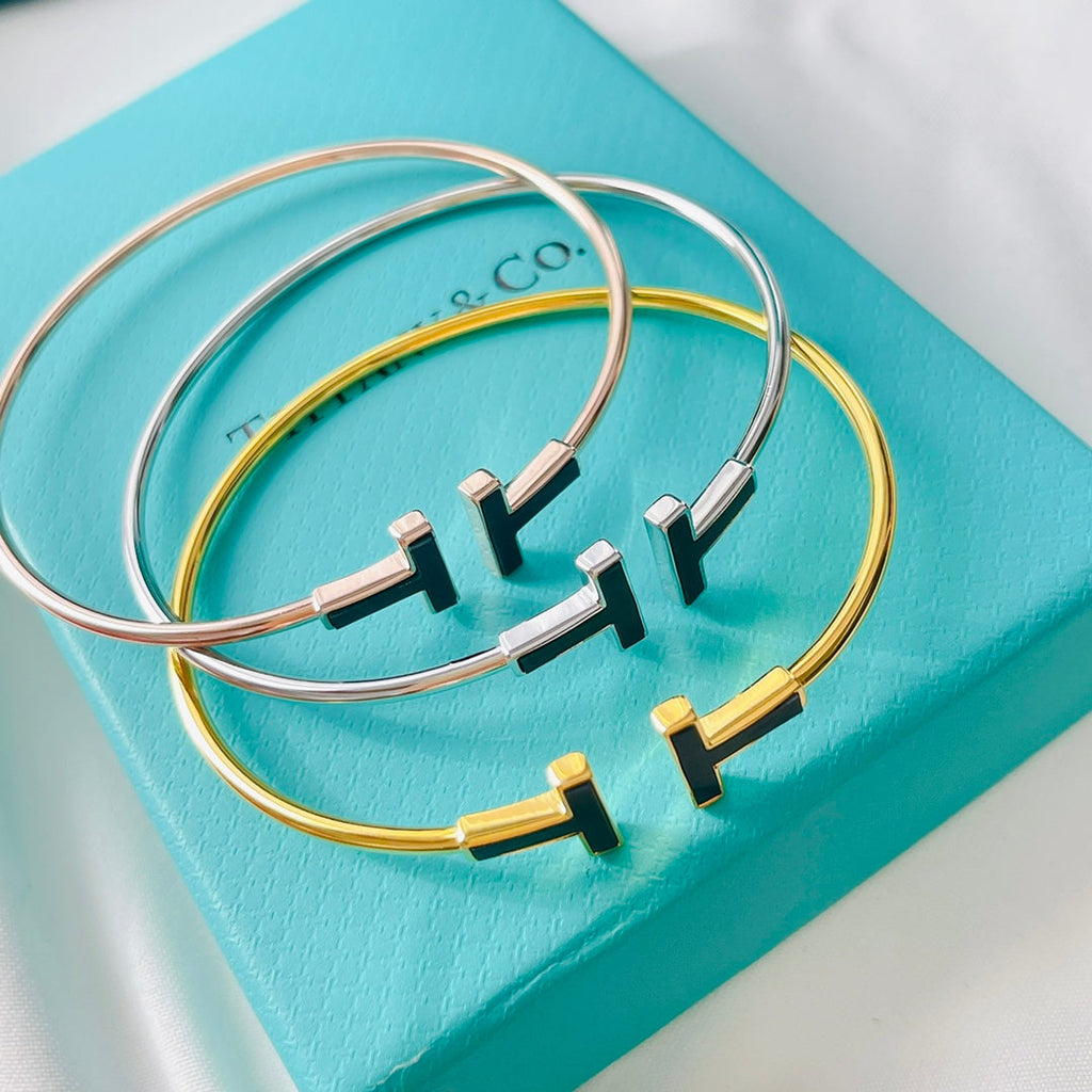 Tiffany Black Bracelet - 18K Gold