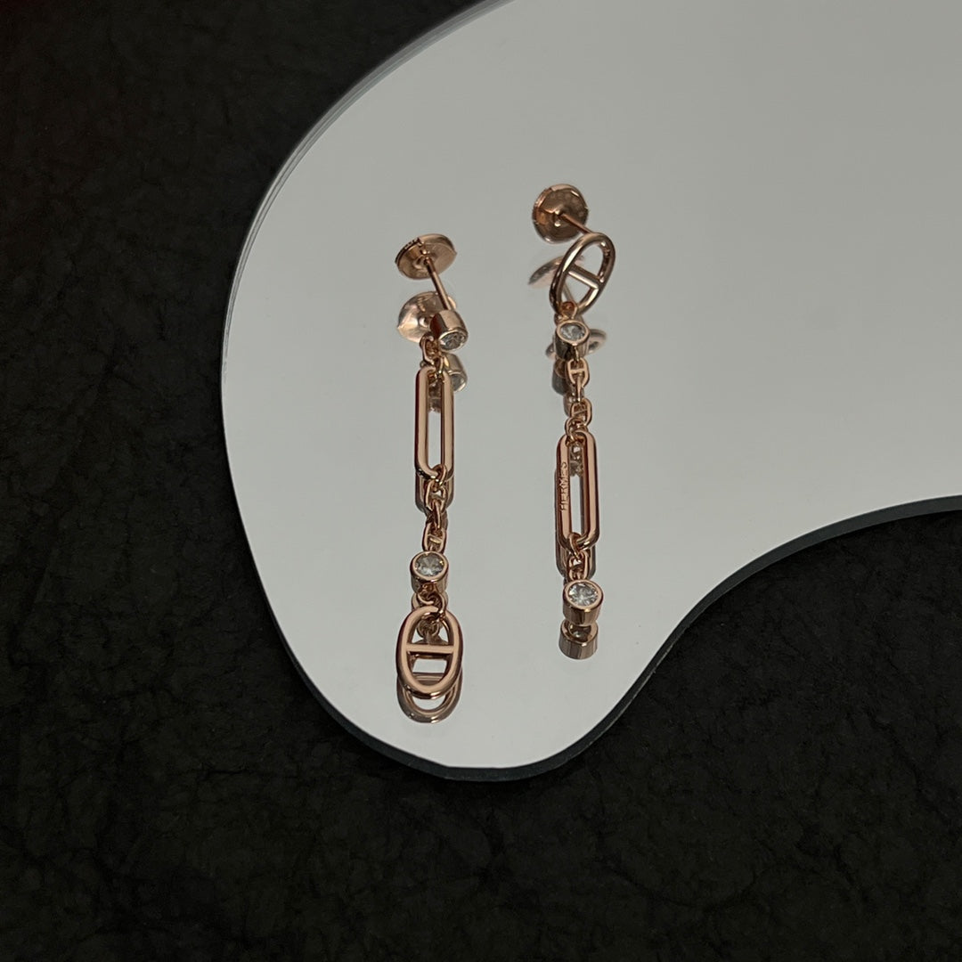 Hermes Chaine D'ancre Chaos Earrings