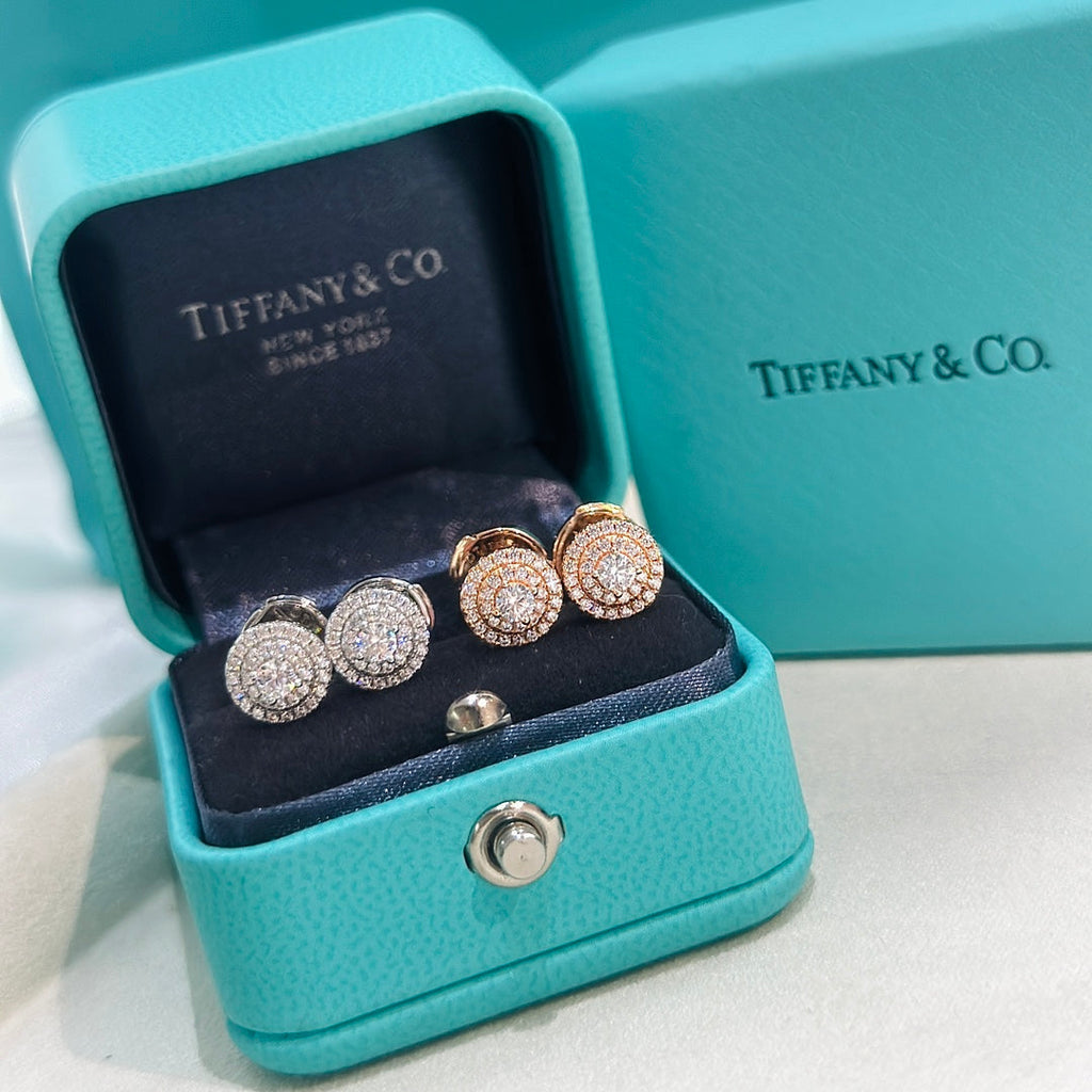 Tiffany Soleste Moissanite Earrings - 18K White Gold