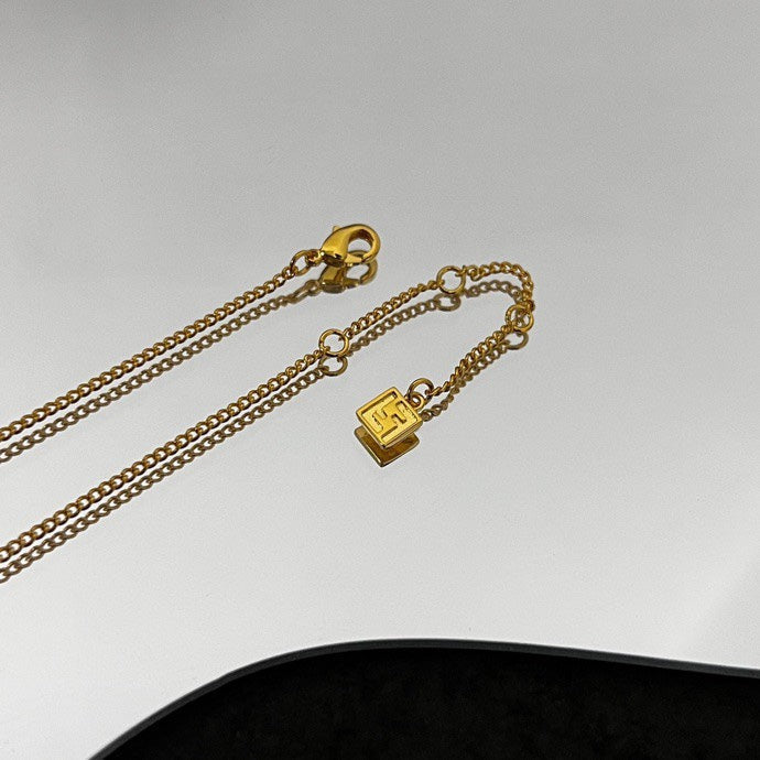 Fendi Forever Pink Necklace - 18K Gold