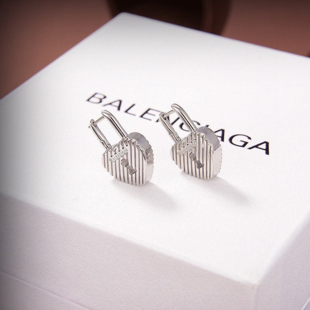 Balenciaga Hear Lock Earrings - 18K Gold